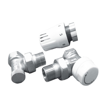 7025 Komplet termostatyczny kątowy do podłączenia grzejnika DN15, PN10