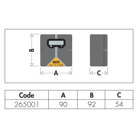 Termostat z wyświetlaczem pokazującym temperaturę w zasobniku
