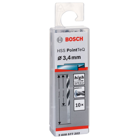WIERT. HSS POINTTEQ  3.4MM 10PC