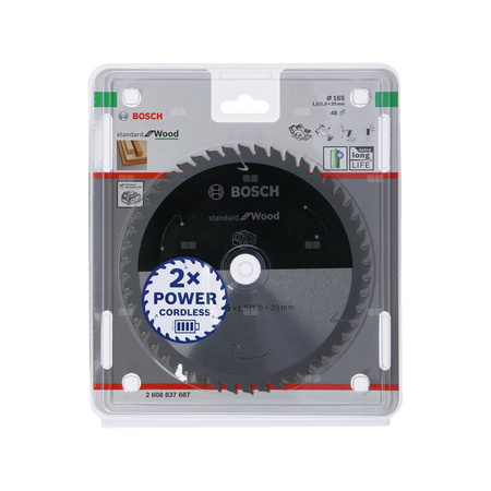 Ostrze do piły tarczowej bezprzewodowej Standard for Wood 165 x 1,5 / 1 x 30 T48