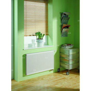 Grzejnik płytowy typ 11 KERMI Profil-V, prawy, z osłonami wym. 750 x 1000 mm, kolor biały, moc 1185 W