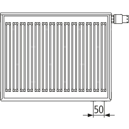 Grzejnik płytowy Kermi®X2® Profil-V typ 12 700x64x2000 biały,10 bar, z osłonami