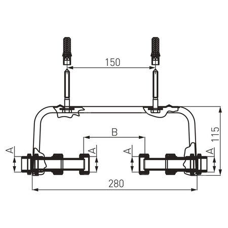 Uchwyt montażowy wodomierza FERRO DN 20