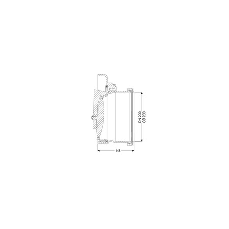 Klapa końcowa DN 200