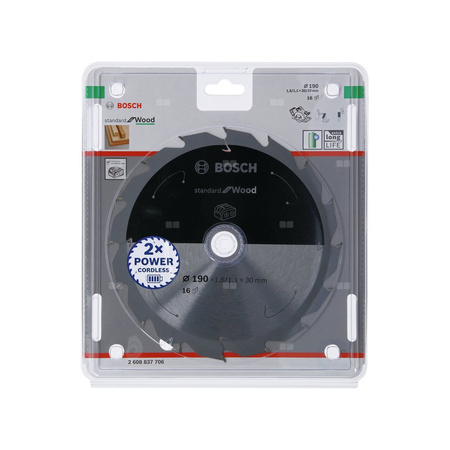 Ostrze do piły tarczowej bezprzewodowej Standard for Wood 190 x 1,6 / 1,1 x 30 T48