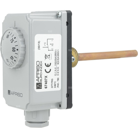 Termostat AFRISO TC2 zanurzeniowy 0-90'C, przyłącze GZ 1/2'', długość wkładki 100 mm