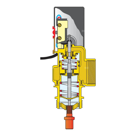 Zawór upustowy bezpieczeństwa termicznego z działaniem awaryjnym 1 1/2" GZ x 1 1/4" GW 98 st. C