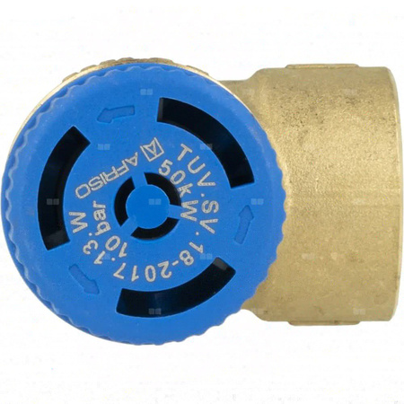 Zawór bezpieczeństwa AFRISO MSW sprężynowy mosiądz 10 bar GW x GW 1/2'' x 3/4''