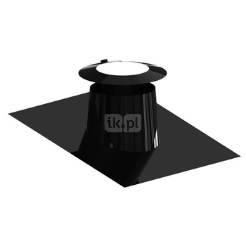 Przejście przez dach 5-15st. z płaszczem ołowianym i kołnierzem RAL9011MB fi200mm