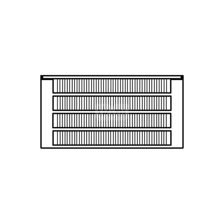 Konwektor Kermi Kon m. Str. Typ44 BH280x255x2000mm QN4334, weiß, 6bar, o. Abd., AB Uni.