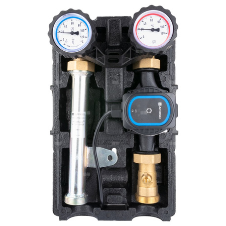 Grupa pompowa AFRISO PrimoTherm K 180-1 DN 25 AP GZ x GW 1 1/2'' x 1'', z izolacją, z pompą obiegową AFRISO APH 361 25-7/180 mm