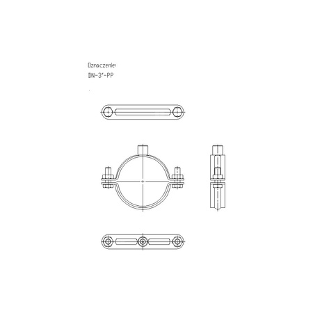 Obejma mocująca masywna NICZUK DN 85-90 mm 3