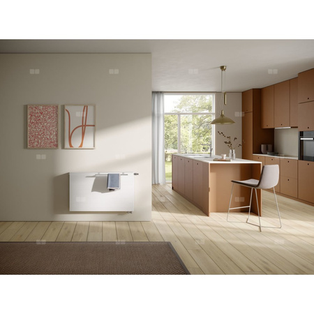 Grzejnik płytowy typ 22 KERMI X2 Line-V, prawy, z osłoną wym. 305 x 805 mm, kolor biały, moc 726 W