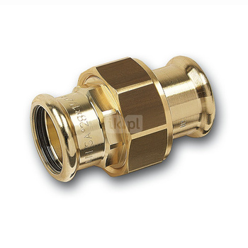 Śrubunek SANHA PURAPRESS trzyczęściowy, miedź, 22 mm (zw x zw)