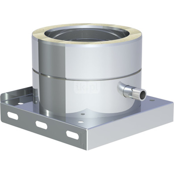 Płyta fundamentowa fi130mm z odpływem skroplin w bok (nypel 1/2)