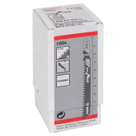 Brzeszczot do wyrzynarek T 111 C 100 szt. NS