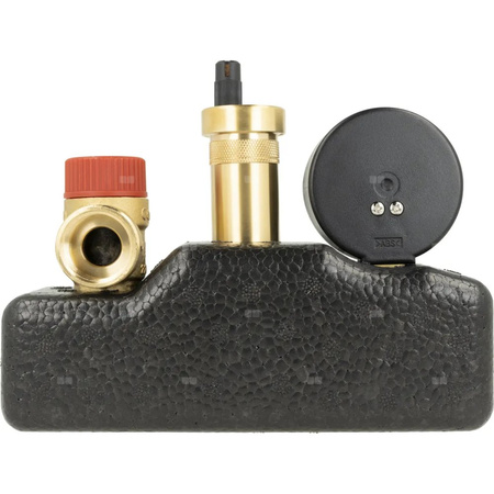 Zespół przyłączeniowy AFRISO KSG 1'' GW x GW, max. 3 bar + wskaźnik ciśnienia