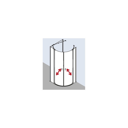 Kermi Kab. ćwierć. Raya P50 0800x 2000 770-800 SIMG ESG Clean