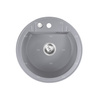 MEZZO II zlewozmywak granitowy 1-komorowy fi51, szary