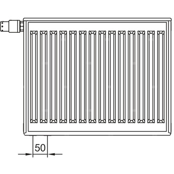 Grzejnik płytowy typ 12 KERMI X2 Profil-V, lewy, z osłonami wym. 750 x 1000 mm, kolor biały, moc 1475 W
