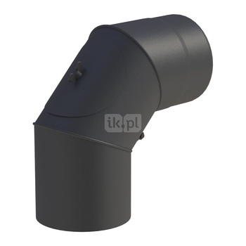 Kolano obrotowe 0 - 90st. fi150mm z wyczystką kolor czarny