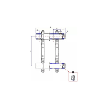 Rozdzielacz ogrzewania RUMET 50A 12 obwodowy