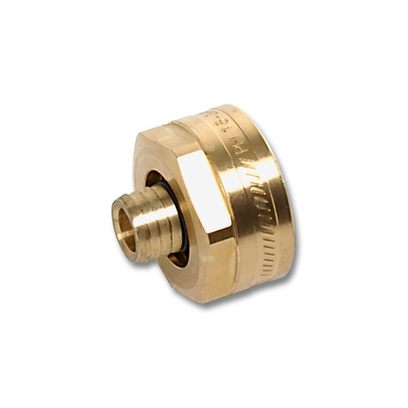 Przejściówka SANHA DKHV VPE trzyczęściowy, mosiądz (niklowanie), 3/4'' x 20 mm (GW x zw)