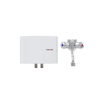 EIL 4 Trend + OT Mini przepł. bezciśnieniowy hydraulicznie sterowany ogrzewacz wody z ścienną armaturą. Montaż nad umywalką, 4,4 kW. Prąd znamionowy 15,2 A, napięcie 230 V