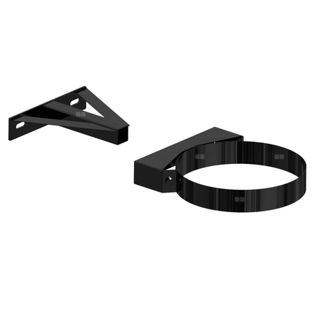 Uchwyt JEREMIAS DWS20 stal nierdzewna (ral9011mb) fi 200 mm (pow. 360 mm)