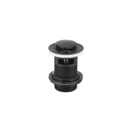 Spust umywalkowy typu KLIK-KLAK, mały z przelewem, czarny