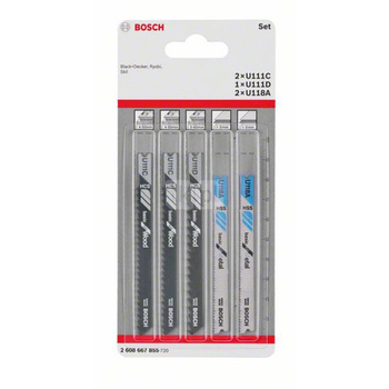 5-elem. zestaw brzeszczotów do wyrzynarek Wood and Metal (uchwyt U)