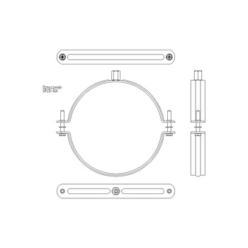 Obejma mocująca NICZUK DUO UPZD 158-167 mm 160SKR (ocynk galwaniczny)