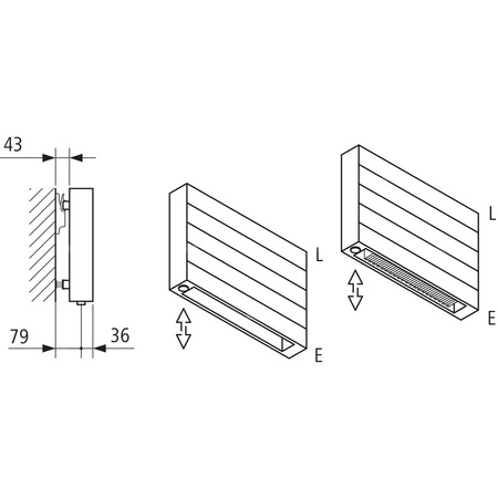 Ściana grzewcza Kermi Heizwand HHN Typ20 BH700x72x5200mm QN5819, weiß, 6bar, o. Abd, AB 12
