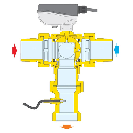 LEGIOMIX Elektroniczny zawór mieszający z programowalną dezynfekcją termiczną i dezynfekcją kontrolną - 24 V, 1 1/2"