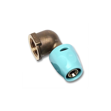 Kolano 90' SANHA 3fit Push dwuczęściowy, Cu, 20 mm x 1/2'' (ww x GW)