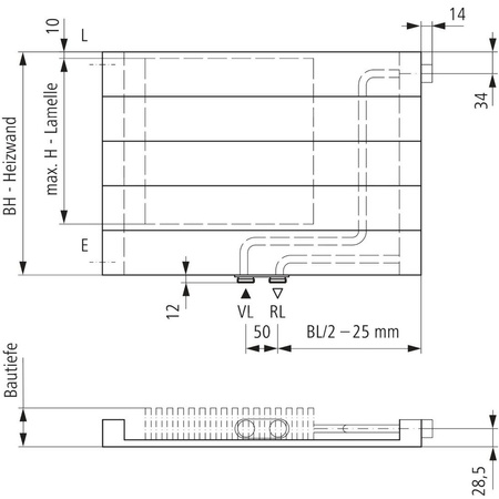 Grzejnik płytowy typ 11 KERMI V-HHV QN620(R), bez osłony wym. 560 x 600 mm, kolor biały, moc 620 W