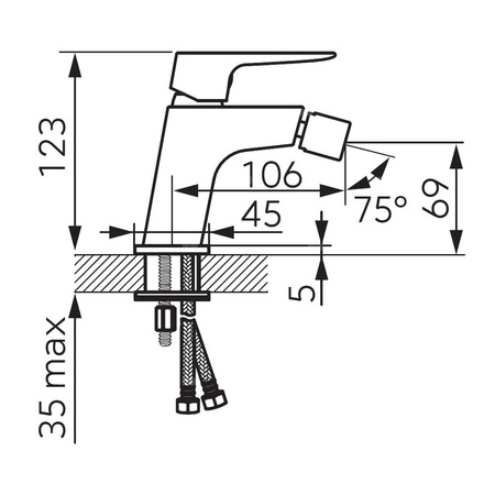 VITTO VerdeLine bateria bidetowa, złoty