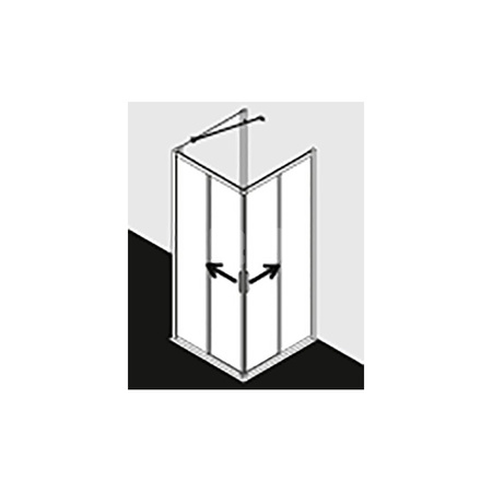 Kermi Wejście naroż CADA XS E2R 1100x 2000 1075-1100 SWS ESG Clean