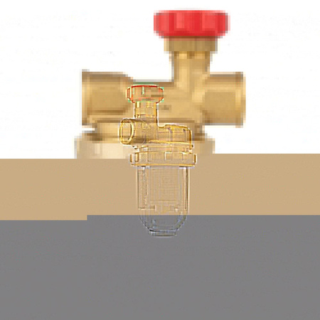 Filtr olejowy AFRISO V 1/2 - 500 St jednorurowy fi 1/2'' x 1/2'' GW x GW, z wkładem stalowym, maks. przepływ 500 l/h