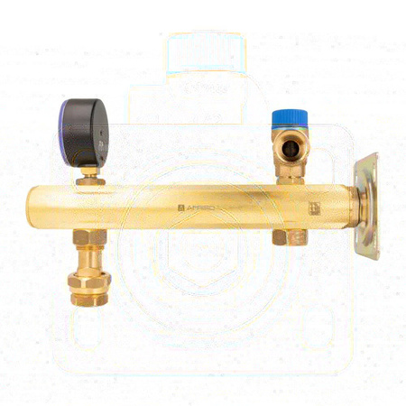 Zespół przyłączeniowy AFRISO BSB 3/4'' GW x szybkozłącze, max. 6 bar + wskaźnik ciśnienia