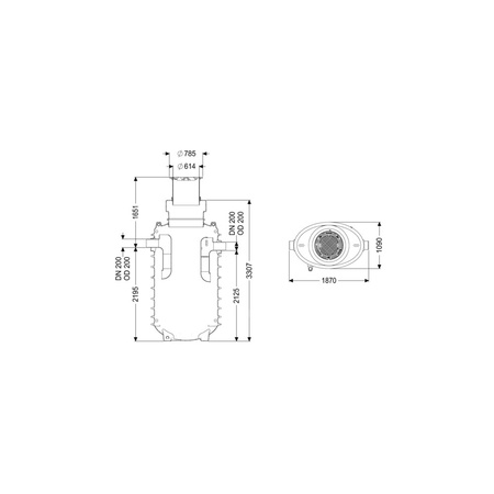 Separator tłuszczu EasyClean ground GW Direct-R NS12,5 170B