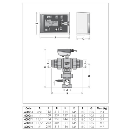 LEGIOMIX Elektroniczny zawór mieszający z programowalną dezynfekcją termiczną i dezynfekcją kontrolną - 24 V, 3/4"