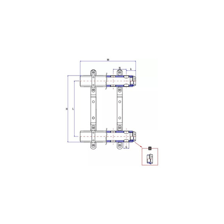 Rozdzielacz ogrzewania RUMET 71A 12 obwodowy