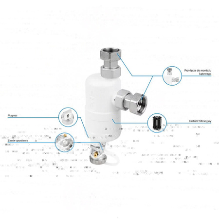Separator AFRISO FAR 401, do C.O., 10 bar / 110'C, 3/4'' (GW), z wkładem magnesowymInstalacje i źródła ciepła