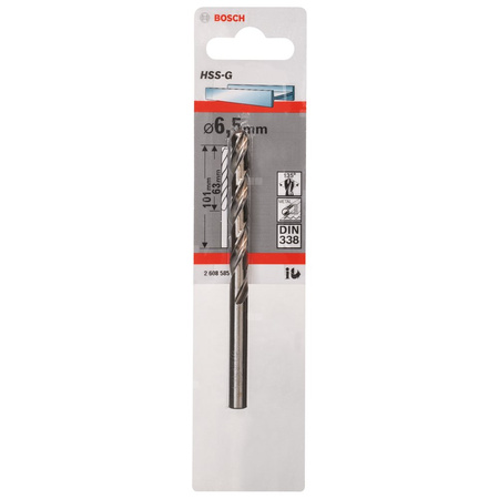 WIERTŁO STAND. HSS-G 135 '6,5/63MM