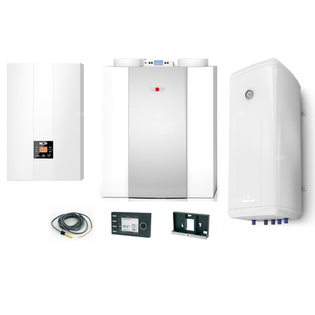 Pakiet - Kocioł gazowy jednofunkcyjny WOLF FGB-24 kondensacyjny wiszący 5.3 - 20.7 kW + Czujnik c.w.u. + RegulatorBM-2 + RekuperatorCWL 400P + Zasobnik c.w.uVulcan 140L wiszący