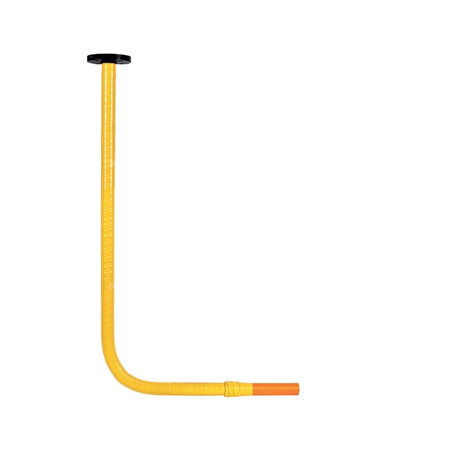 Przyłącze gazu stalowe z rury owijanej taśmą, PE90 x kołnierz DN80, L=500xH=1500