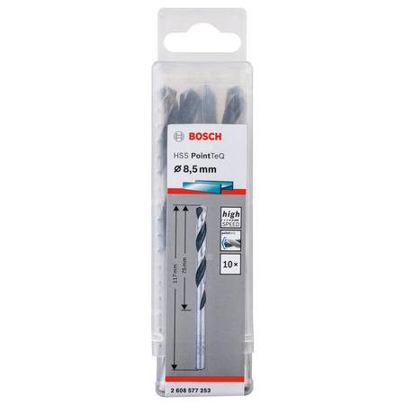 WIERT. HSS POINTTEQ  8.5MM 10PC