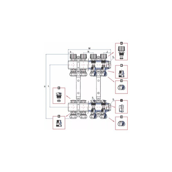 Rozdzielacz ogrzewania RUMET 70B 12 obwodowy