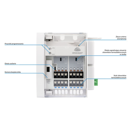 Moduł sterujący bezprzewodowy z anteną zewnętrzną AFRISO RM F2A CosiTherm do systemu sterowania instalacji domowej